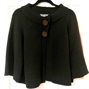 Sophisticated Designer Sweater Cape Black Size Medium
